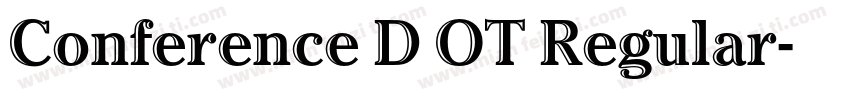 Conference D OT Regular字体转换